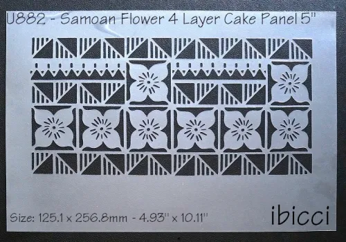ibicci Samoan Flower Cake Panel 5"
